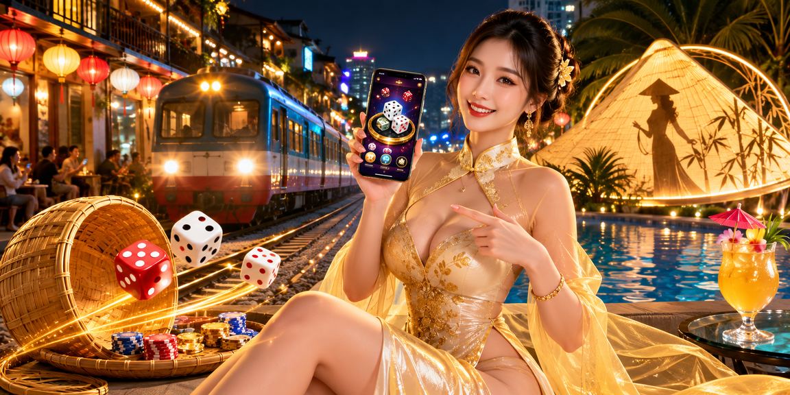 Người mặc áo dài Hà Nội trải nghiệm trò chơi tài xỉu tại sự kiện giải trí