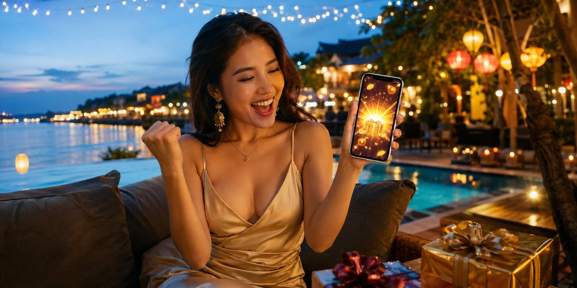 Người dùng thưởng thức cà phê tại Hội An khi truy cập ứng dụng casino